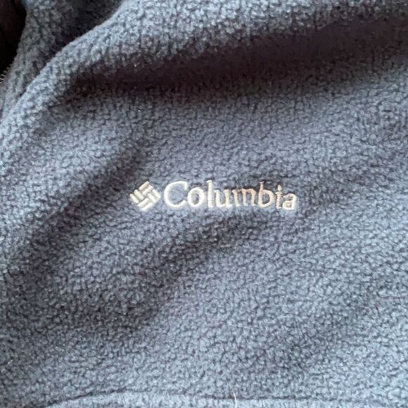 Columbia Blue Fleece Sweatshirt Women XXL Full Zipper Waist Cinch Polyester - Picture 3 of 9